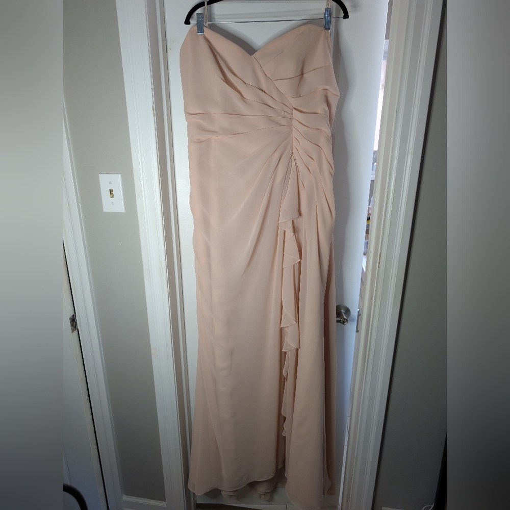 Mori Lee Strapless Blush Gown